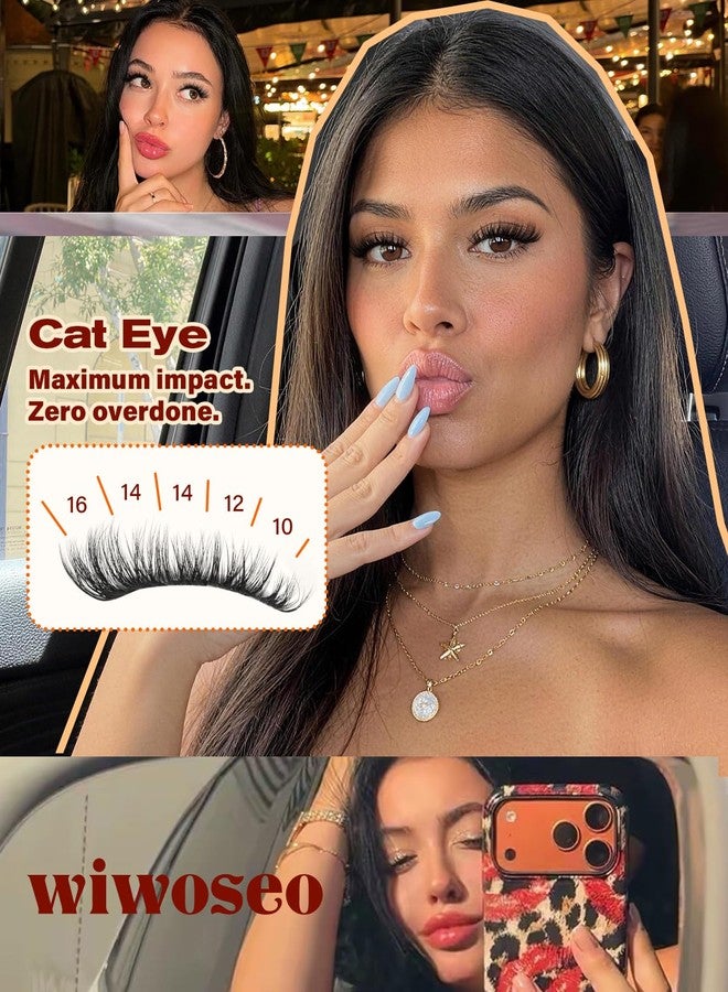 wiwoseo Lash Clusters Kit Fluffy Eyelash Clusters Lashes Wispy C Curl Eyelash Extension Kit 10-16MM Cluster Lashes 144pcs DIY Volume Lash Extensions Faux Mink by wiwoseo (No Tweezers) - Image 5