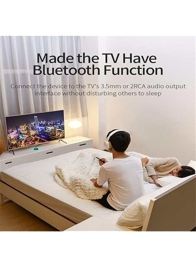 SYOSI Bluetooth 5.0 Transmitter Receiver, 2-In-1 Bluetooth Transmitter Nfc Bluetooth Receiver Wireless Audio Bluetooth Adapter With 3.5Mm Jack And Rca For Tv Home Stereo Car Pc Home Theater - Image 5