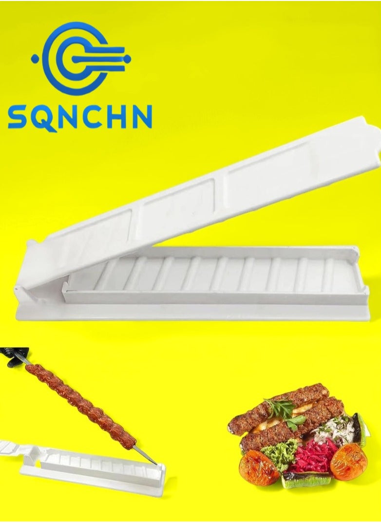 SQNCHN - Manual Kebab Maker with Skewers – Foldable, Reusable Kabob Press Tool for Flat Kebabs – Ideal for Grilling, BBQ Parties, Kitchen & Outdoor Cooking - Image 1