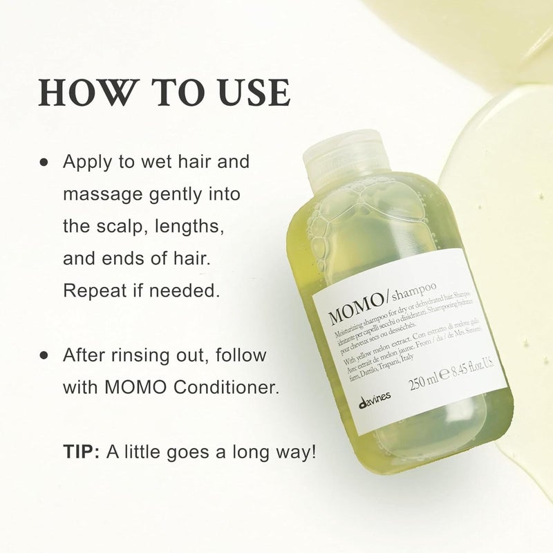Davines Momo Moisturizing Shampoo for Dry and Dehydrated Hair, 8.45 Ounce - Image 4