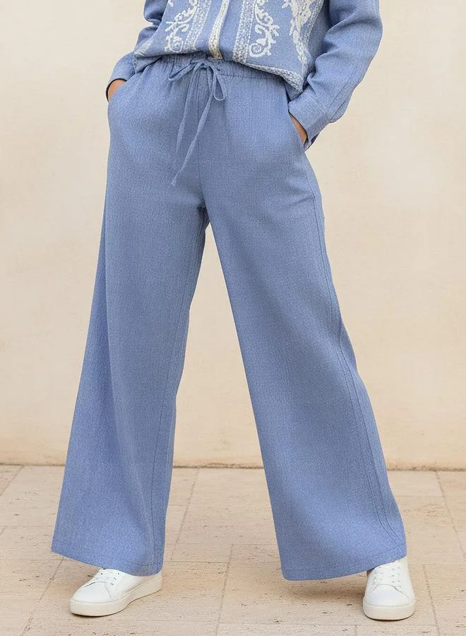 لي كوبر Lee Cooper Mid Rise Pull On Pants Chambray