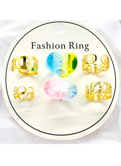 Generic A collection of modern and diverse rings, including six rings with different designs. 