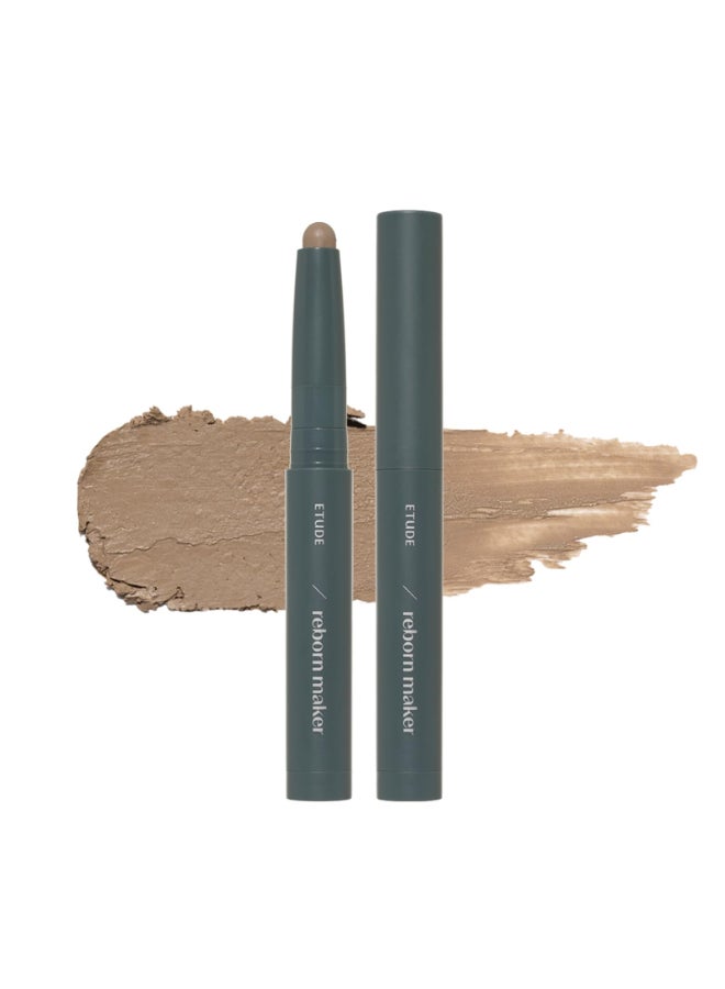 ETUDE Reborn Maker Contour Stick Bronzer Cool Toned Naturally Sculpting Define Creamy Formula for Seamless Blending Multipurpose Contour Stick for face Korean Makeup Kbeauty - Image 2