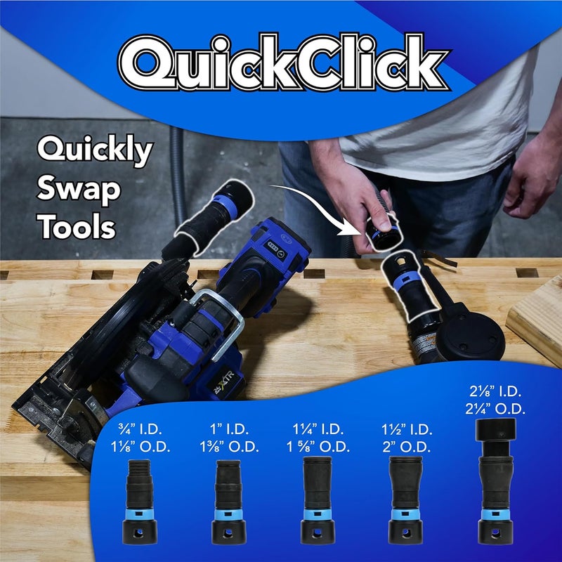 Centec Systems Quick Click Expanded Multi-Brand Power Tool Adapter Set for Dust Collection - Image 2