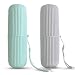 Sunenlyst 2Pcs Travel Toothbrush Holder, Portable Toothbrush Case for Traveling, Camping, Business Trip and School, Multifuction Plastic Toothbrushes Toothpaste Set with Two Colorsï¼ˆLengthï¼š7.7" - Image 2