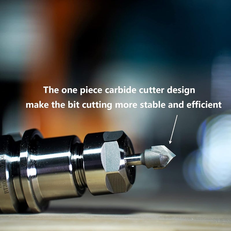 SpeTool Carbdie Tip V Groove CNC Engraving Bit Router Bit CNC Woodwork Tools 60 Deg 1/2 Inch Cutter with 1/4 Inch Shank - Image 4