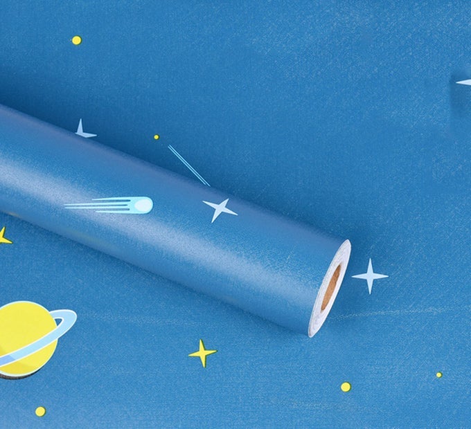 177X787 UNIVERSE WALLPAPER DECORATIVE FOR BABY KIDS BEDROOM SELF ADHESIVE SHELF LINER PAPER WALL DECOR STICKER