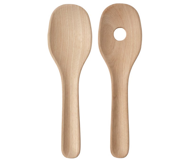 Salad Servers Set of 2, Wooden Salad Serving Utensils, Kitchen Serving Tools - Image 1