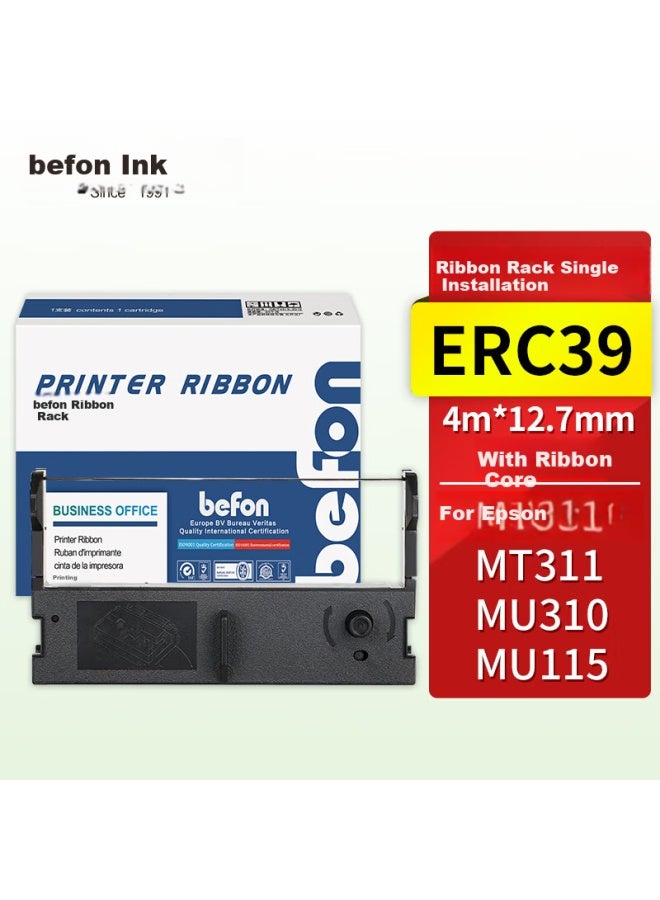 Befon Deyin Erc39/43 Ribbon Cartridge, Compatible With Epson Mt311/mu310/mu115/erc43/spm2000/2010/atm, Includes Ribbon Core - Image 1