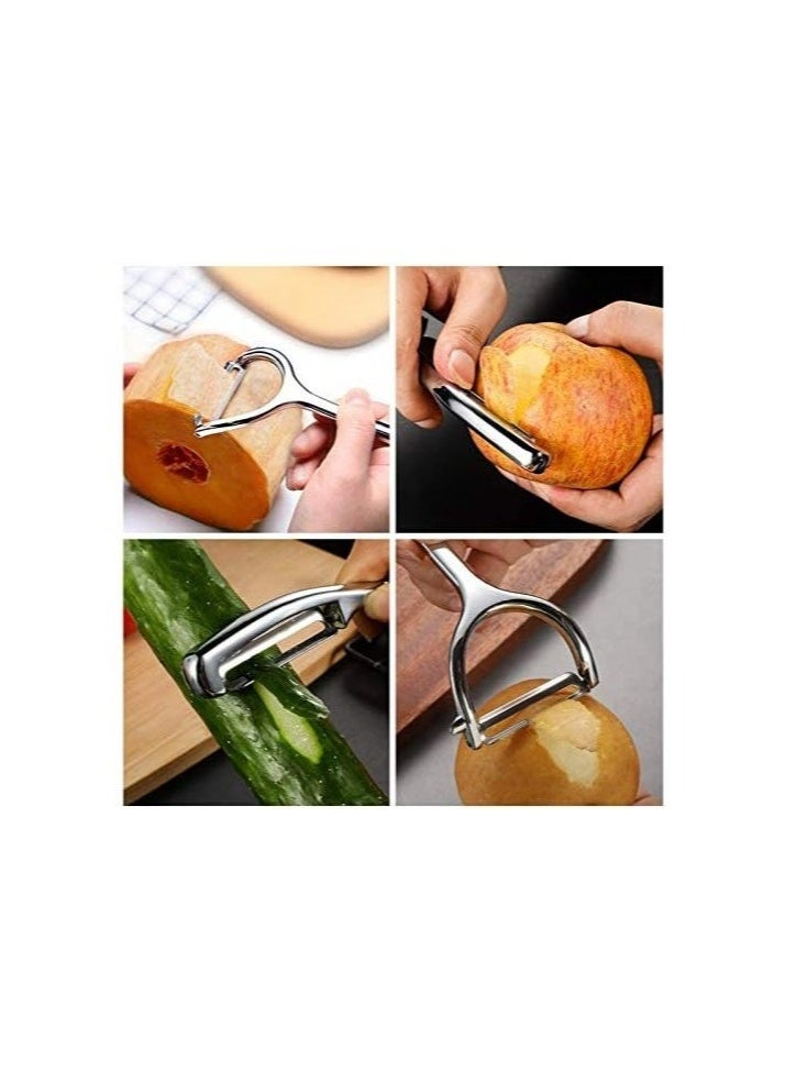 جيفت مقشرة خضراوات للمطبخ، مقشرة بطاطس للفاكهة بشفرة مستقيمة - Image 2