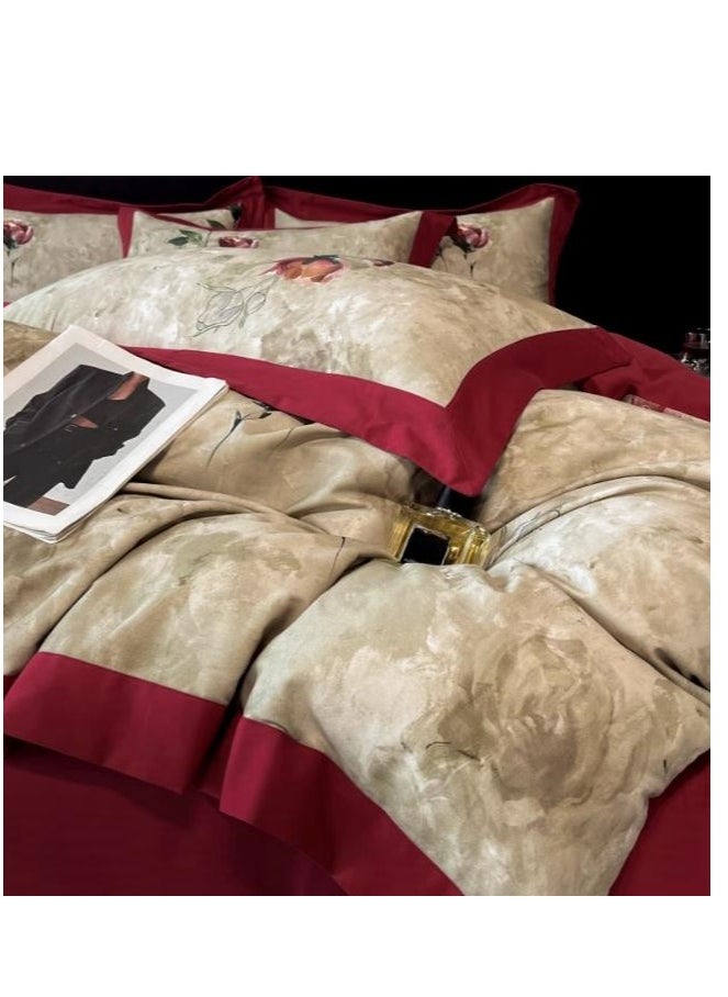 Generic Bed Sheet Style — High End Pure Cotton Thick Printed Bedding Four Piece Set  - Image 1