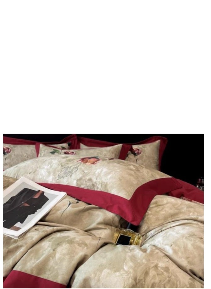 Generic Bed Sheet Style — High End Pure Cotton Thick Printed Bedding Four Piece Set  - Image 4