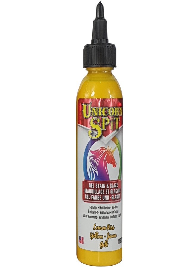 Unicorn SPiT 5770004 Gel Stain and Glaze, Lemon Kiss 4.0 FL OZ Bottle, Yellows - Image 1
