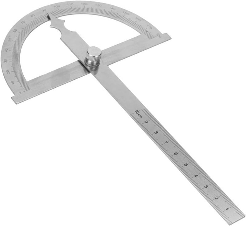 Practical Lock Nut, Stainless Steel Protractor, Goniometer, Protractor, Measuring Ruler (120 * 150mm) - Image 4