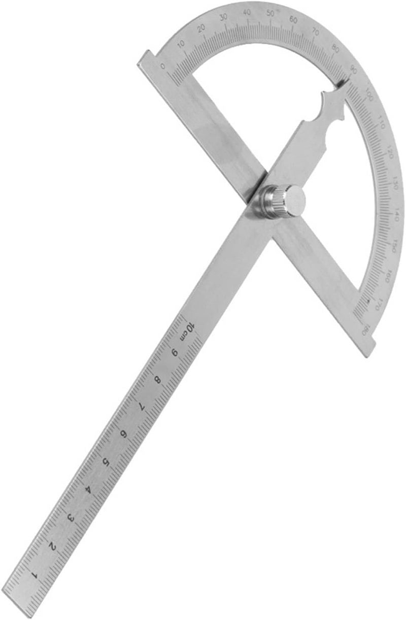 Practical Lock Nut, Stainless Steel Protractor, Goniometer, Protractor, Measuring Ruler (120 * 150mm) - Image 1