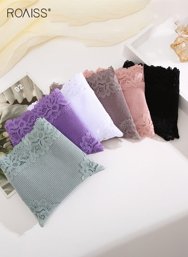 roaiss Women's Pack of 6 Cotton Underwear Women's Underpants Women Brazilian Briefs Cotton Lace Briefs Soft Hipster Sexy Panties Underwear Women Underwear Soft Underwear Multipack - Image 4