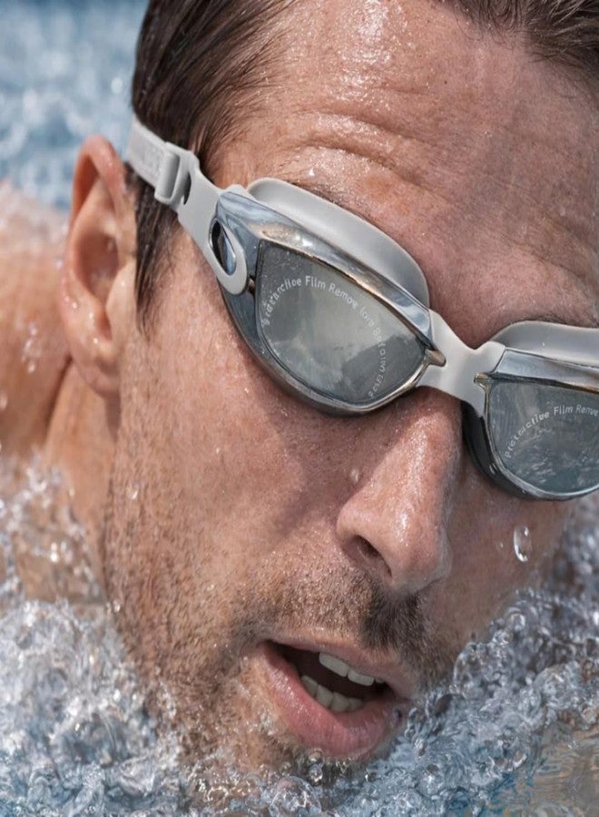 First Lens Powered Swimming Goggles with UV Protection & AntiFog 002 - Gray plano - Image 4