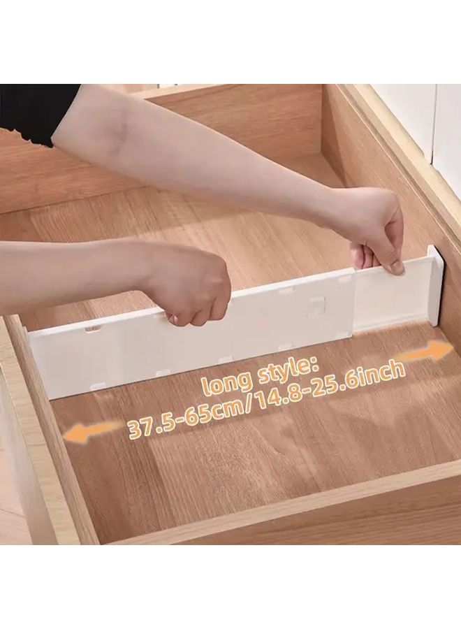 Long Adjustable Drawer Dividers Expandable Plastic Organizers For Underwear Socks Storage - Image 2