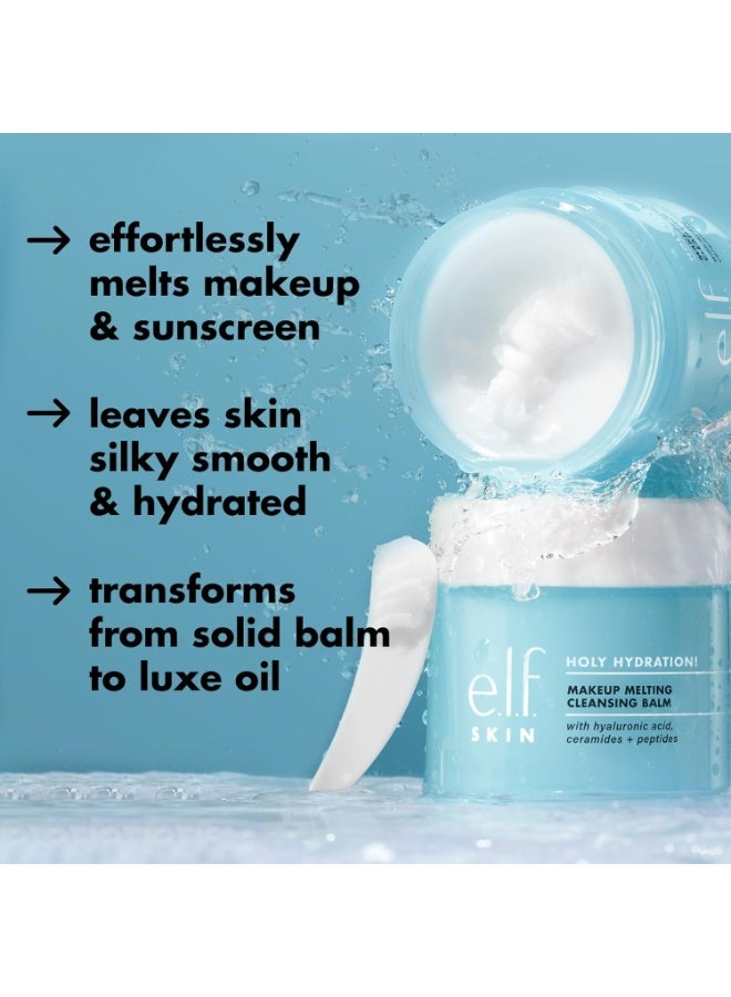 elf e.l.f. SKIN Holy Hydration! Makeup Melting Cleansing Balm, Face Cleanser & Makeup Remover, Infused with Hyaluronic Acid to Hydrate Skin - Image 2
