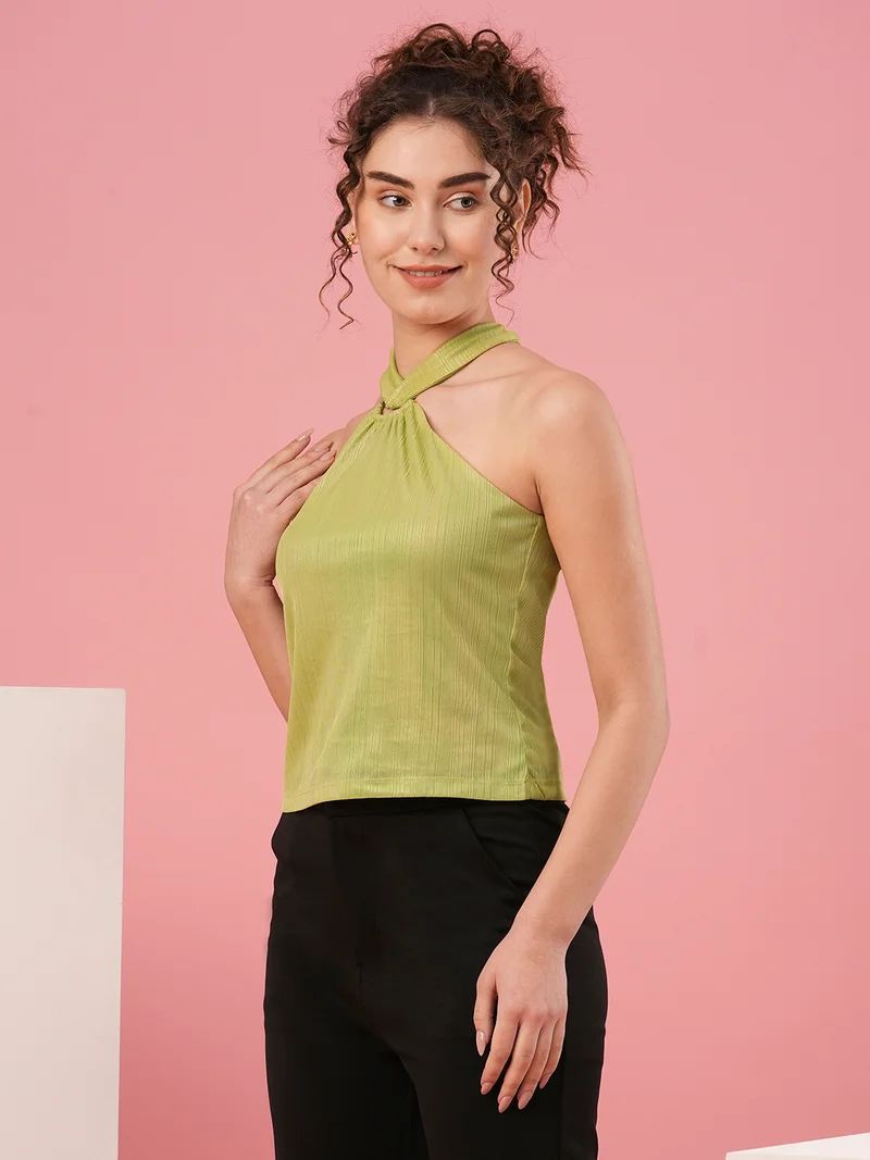 globus Women Halter Neck Sleeveless Top