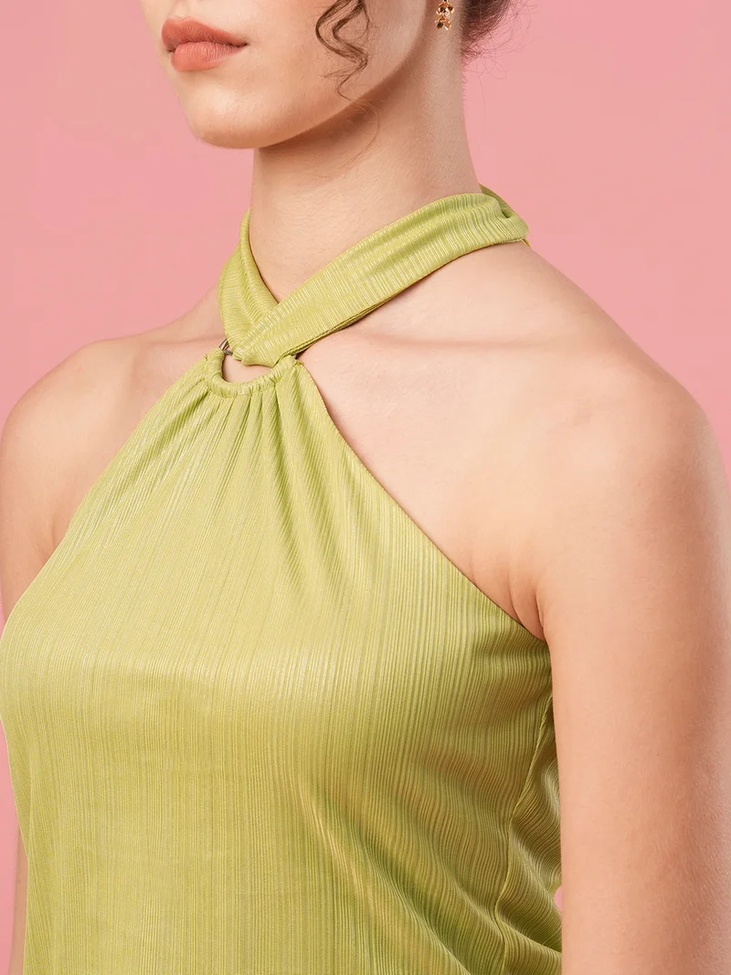globus Women Halter Neck Sleeveless Top