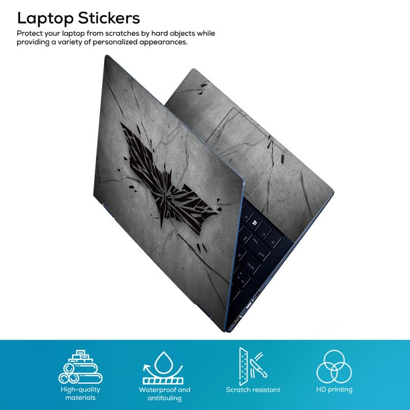 Inkykart Design 12 Top+Wrist Pad Vinyl Laptop Skin/Sticker/Cover for 14 Inches Laptops Laminated-Removable-HD Quality Compatible for Hp-Dell-Sony-Lenovo-Asus etc.(13.8x9.6 Inches) - Image 2