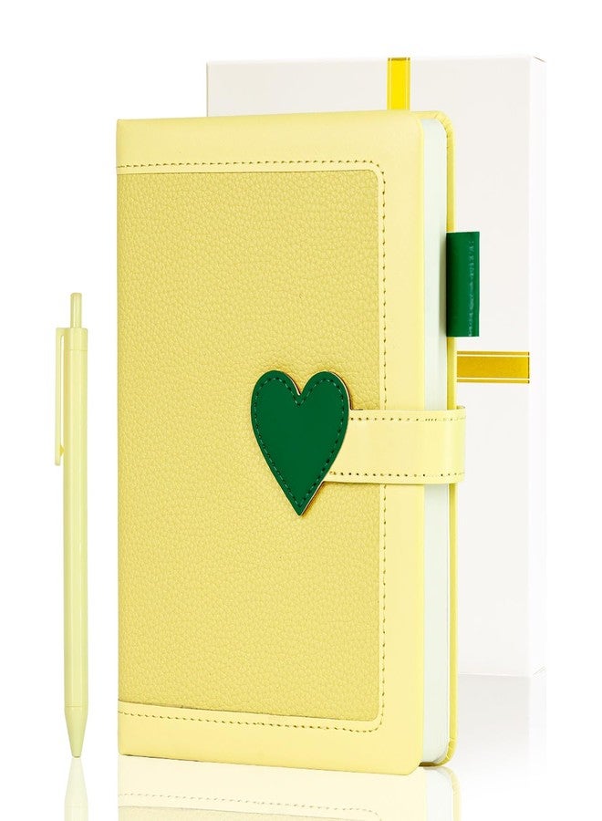 hi!SCI Journal for Women and Girls with Heart Buckle, 240 Pages Girls Diary Journal with Pen for Writing, Cute Daily Writing Journals for Women, B6 Pretty Journaling Hardcover Notebooks (Melon Yellow) - Image 1