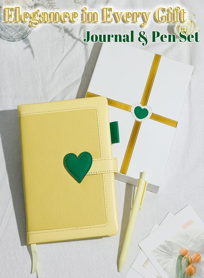hi!SCI Journal for Women and Girls with Heart Buckle, 240 Pages Girls Diary Journal with Pen for Writing, Cute Daily Writing Journals for Women, B6 Pretty Journaling Hardcover Notebooks (Melon Yellow) - Image 2