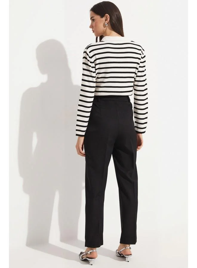 جون June Straight Cut Woven Trouser Black