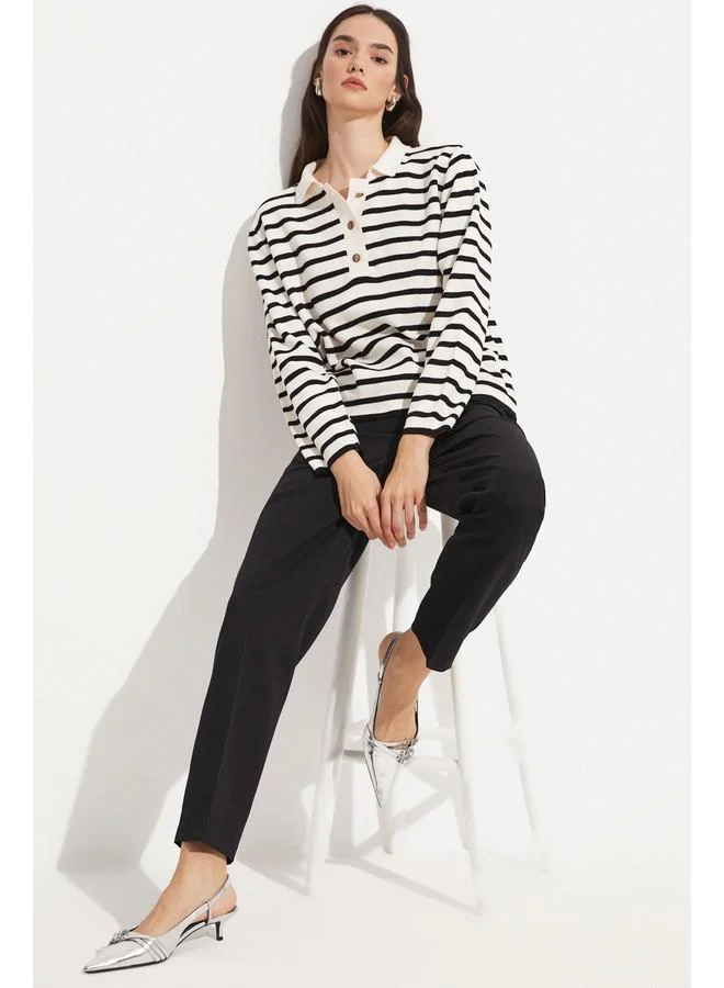 جون June Straight Cut Woven Trouser Black
