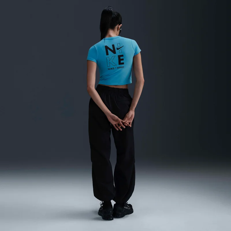 Nike Blue Women's Sportswear Cropped T-Shirt for Women | Best Price UAE