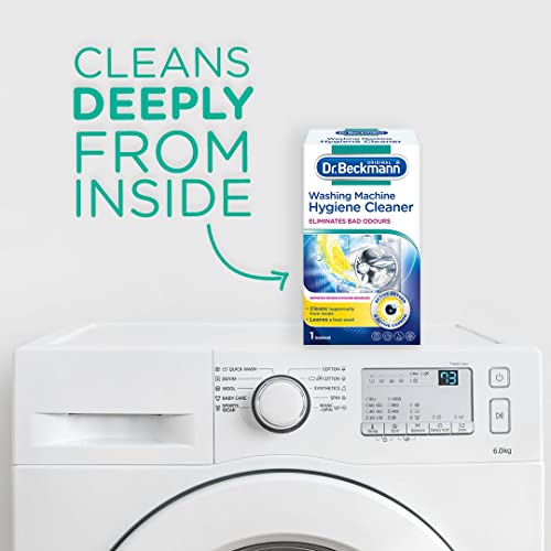 Dr. Beckmann Washing Machine Hygiene Cleaner, 250g | Washing Machine Cleaner Powder with Activated Carbon | Removes Unpleasant Odours + 99% Of Bacteria And Fungi - Image 3