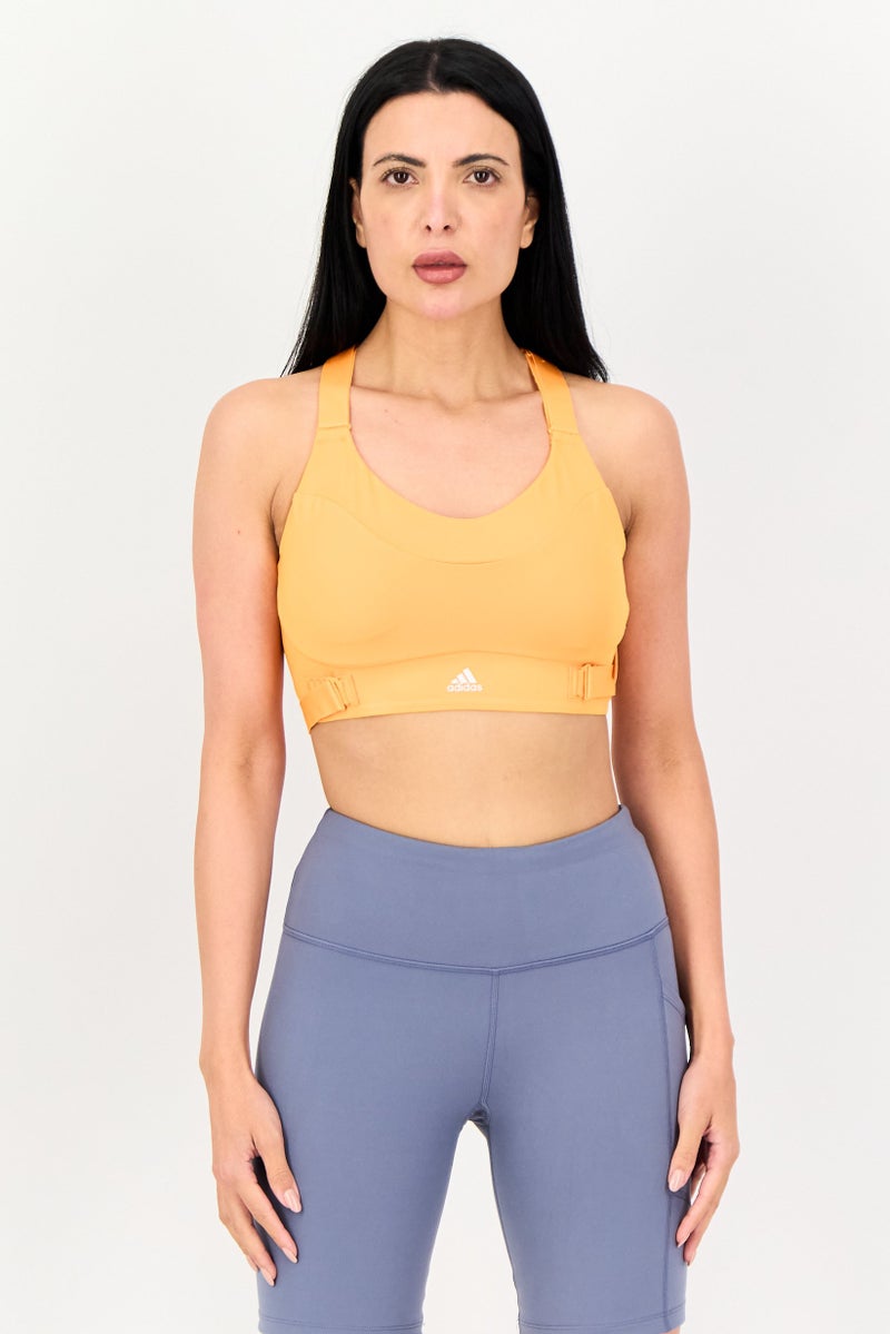 Adidas Women Sportswear Fit  Lightly Padded Training Sports Bra, Orange - Image 1