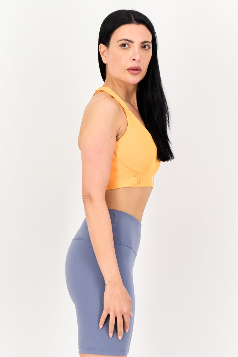 Adidas Women Sportswear Fit  Lightly Padded Training Sports Bra, Orange - Image 2
