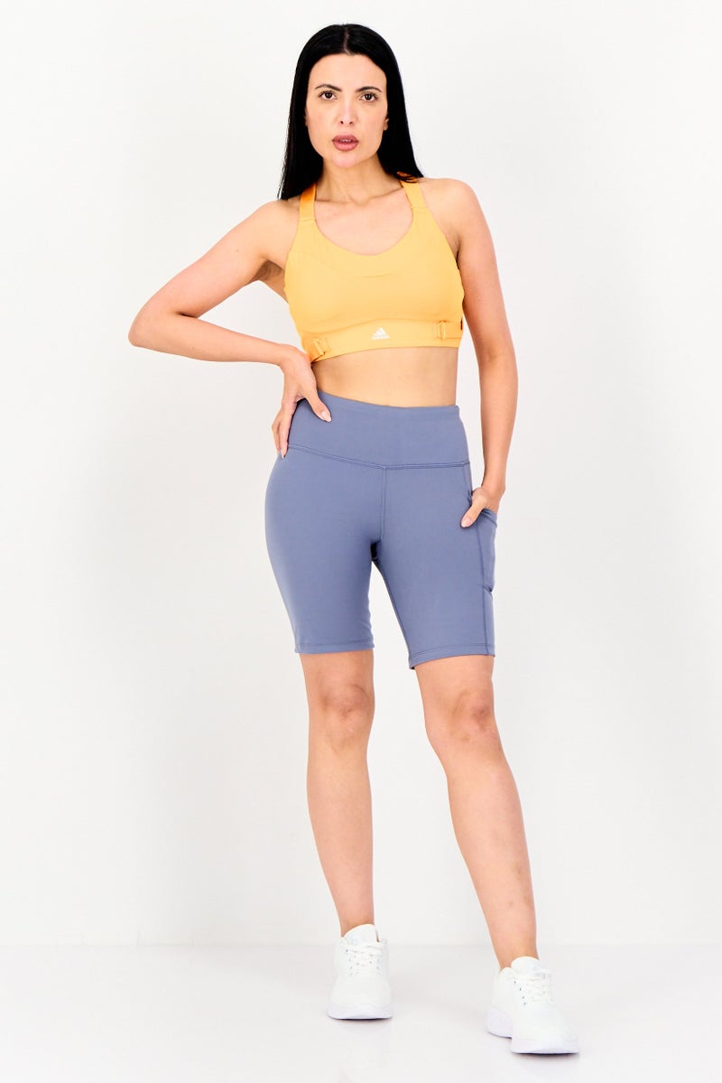 Adidas Women Sportswear Fit  Lightly Padded Training Sports Bra, Orange - Image 4