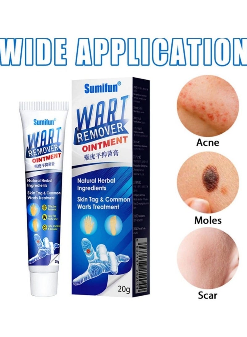 Sumifun Wart Remover Ointment, Mistaha 20g - Natural Ingredients for Safe Body Wart Treatment, Acne, Moles, and Scar Reduction - Image 1