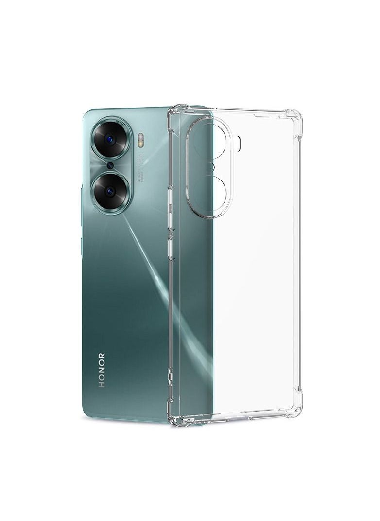 Risen Honor 60 Pro Clear Case Cover Shockproof Flexible Silicone Bumper Cover Transparent Anti Scratch TPU Full Camera Protection Designed For Honor 60 Pro 