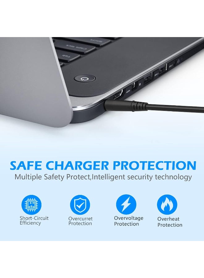 زيكسين شاحن لابتوب بقوة 65 واط لأجهزة HP Pavilion (طرازات DV7, DV6, DV5, DV4, DM4, G4, G6, G7, M6, G60, G61, G70, G72) وElitebook (طرازات G1, G2, 740, 750, 840, 850, 2540p, 2560p, 8460p, 8560p) - Image 2