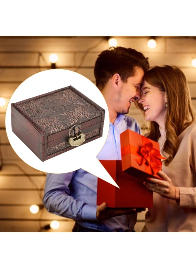 Relex European Vintage Wooden Jewelry Box Retro Storage Case Holder Organizer Container Home Decor Birthday Parties Wedding Decoration - Image 4