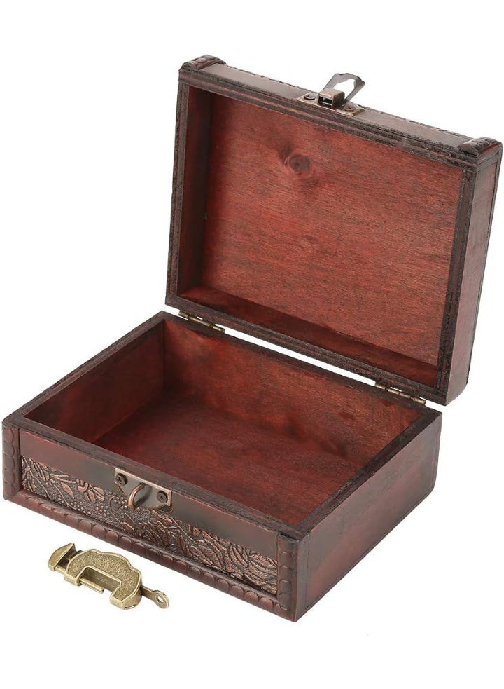 Relex European Vintage Wooden Jewelry Box Retro Storage Case Holder Organizer Container Home Decor Birthday Parties Wedding Decoration - Image 1