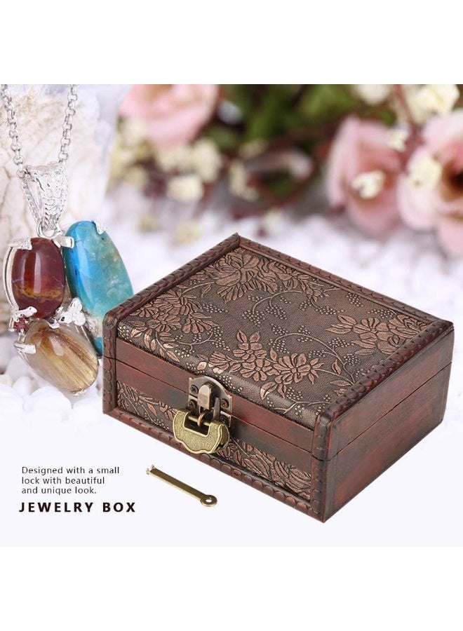 Relex European Vintage Wooden Jewelry Box Retro Storage Case Holder Organizer Container Home Decor Birthday Parties Wedding Decoration - Image 5