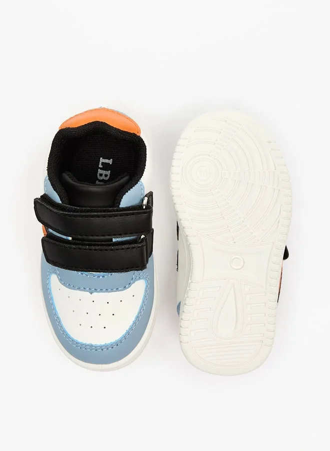 LBL by Shoexpress Boys Panelled Sneakers with Hook and Loop Closure