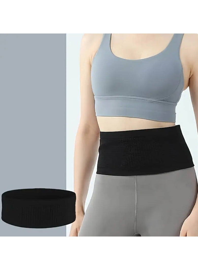 Goolsky Stealth Invisible Sports Waist Bag - Seamless Knit, Breathable Nylon with Diamond Pattern, Non-Shake Elastic Belt for Running & Fitness, Ideal for Hiking - Black, Fitness Waist Bag|Sleek Athletic Look|Lightweight Waist Pack, Gym Bag - Image 5