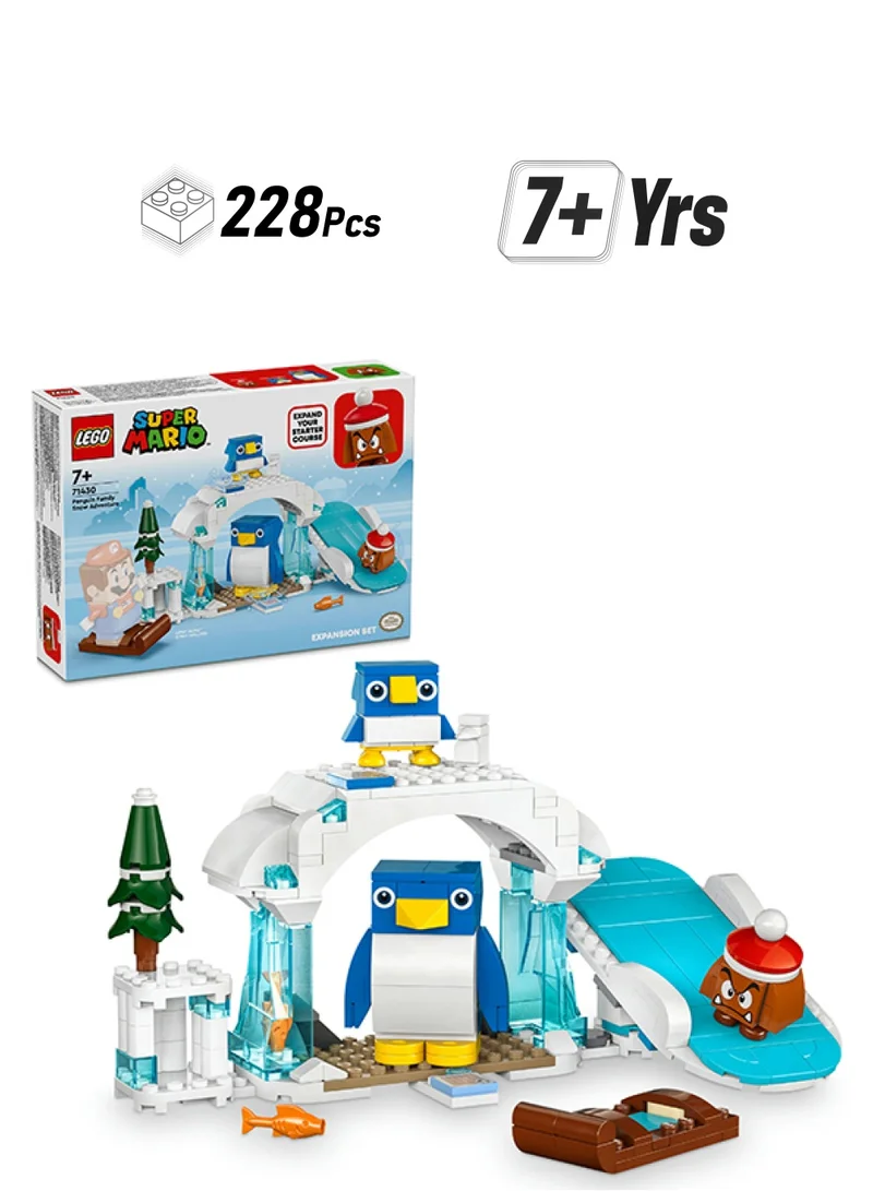 ليغو 71430 Super Mario Penguin Family Snow Adventure Expansion Set For Kids, Includes A Goomba Figure, Gift Toy For Boys, Girls And Gamers Aged 7 And Over (228 Pieces)