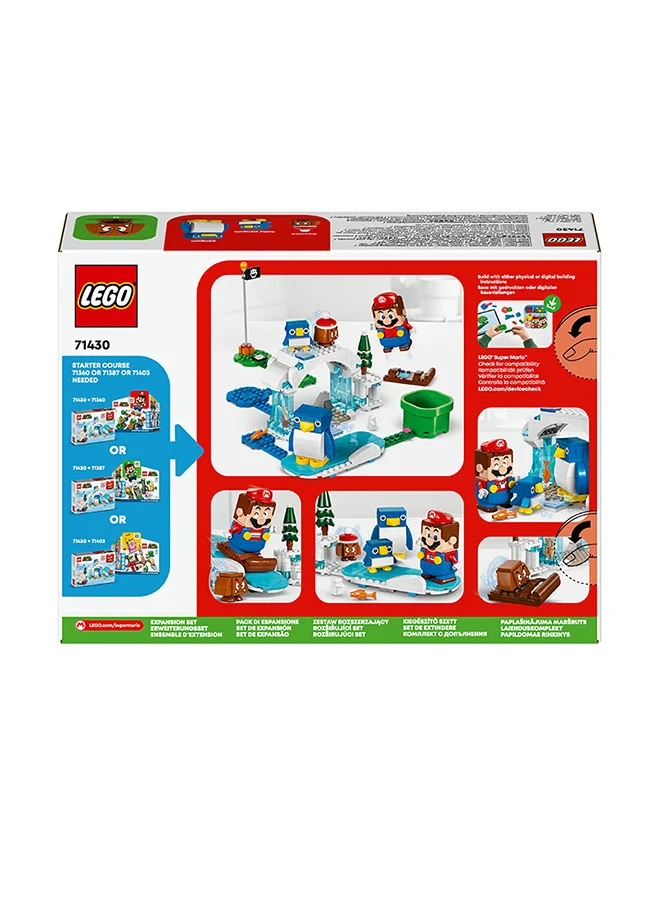 ليغو 71430 Super Mario Penguin Family Snow Adventure Expansion Set For Kids, Includes A Goomba Figure, Gift Toy For Boys, Girls And Gamers Aged 7 And Over (228 Pieces)