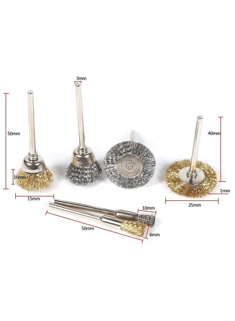 DIY Crafts DIY Crafts 36 Pcs Brass Steel Wire Brush Polishing Wheels Full kit for Rotary Tools Do It Your Self  - Image 3
