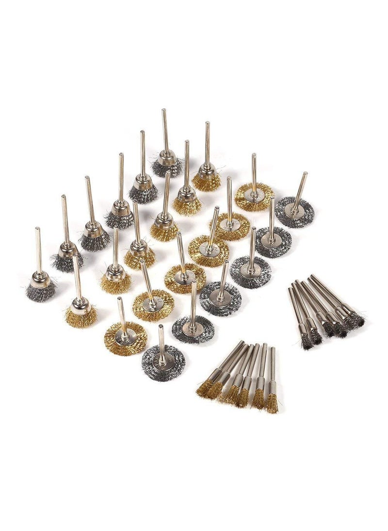 DIY Crafts DIY Crafts 36 Pcs Brass Steel Wire Brush Polishing Wheels Full kit for Rotary Tools Do It Your Self  - Image 5