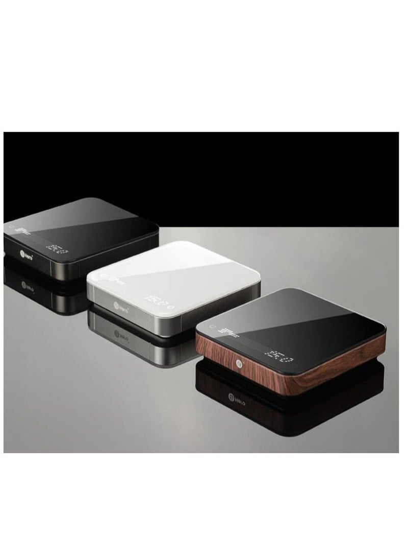 زيروهيرو "ميزان القهوة زيرو هيرو V2.0 – مصنوع من سبائك الألمنيوم/ABS/الزجاج، وزن 0.5 جم-2000 جم، ألوان: جوز/أبيض/أسود، بحجم مدمج 13.5x14.5x3 سم" - Image 3