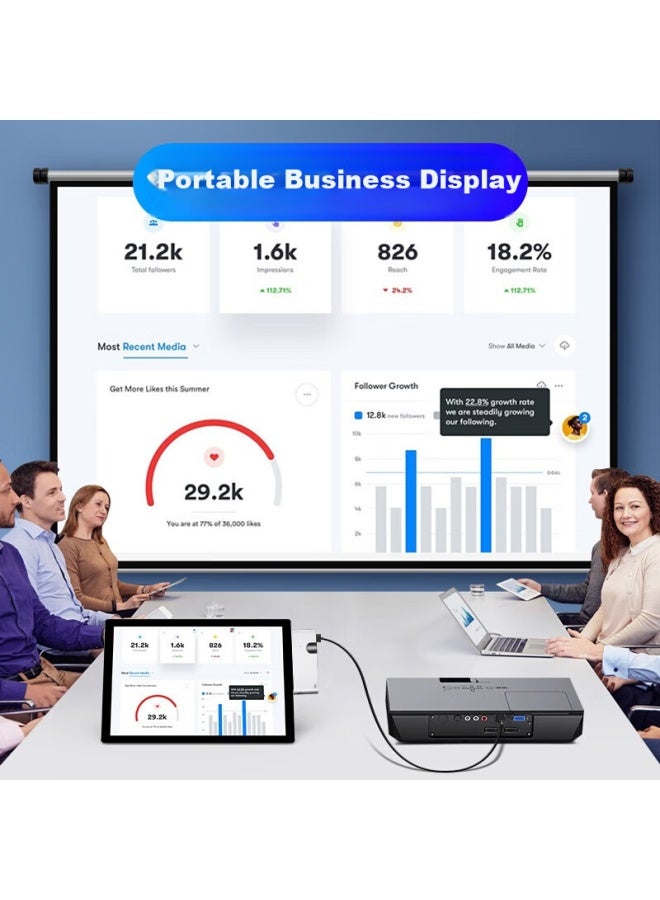 Isky Microsoft Surface Pro 5/6 Docking Station Converter, Usb Adapter, Ethernet Port To Projector Screen Mirroring Converter Cable, Hdmi Video Connection Cable, Conversion Port Hub Expansion Dock 4k - Image 3