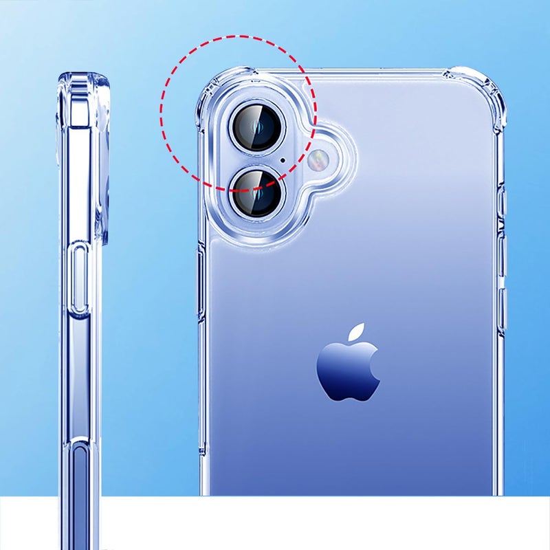 ACLIX Clear Case for iPhone 16  Anti-Burst Ultra Clear Anti-Scratch Shockproof Cover, Hard PC Back + Soft TPU Bumper with Airbag Protection - Image 3